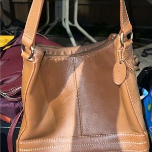 Relativity Tan Leather Crossbody Bag